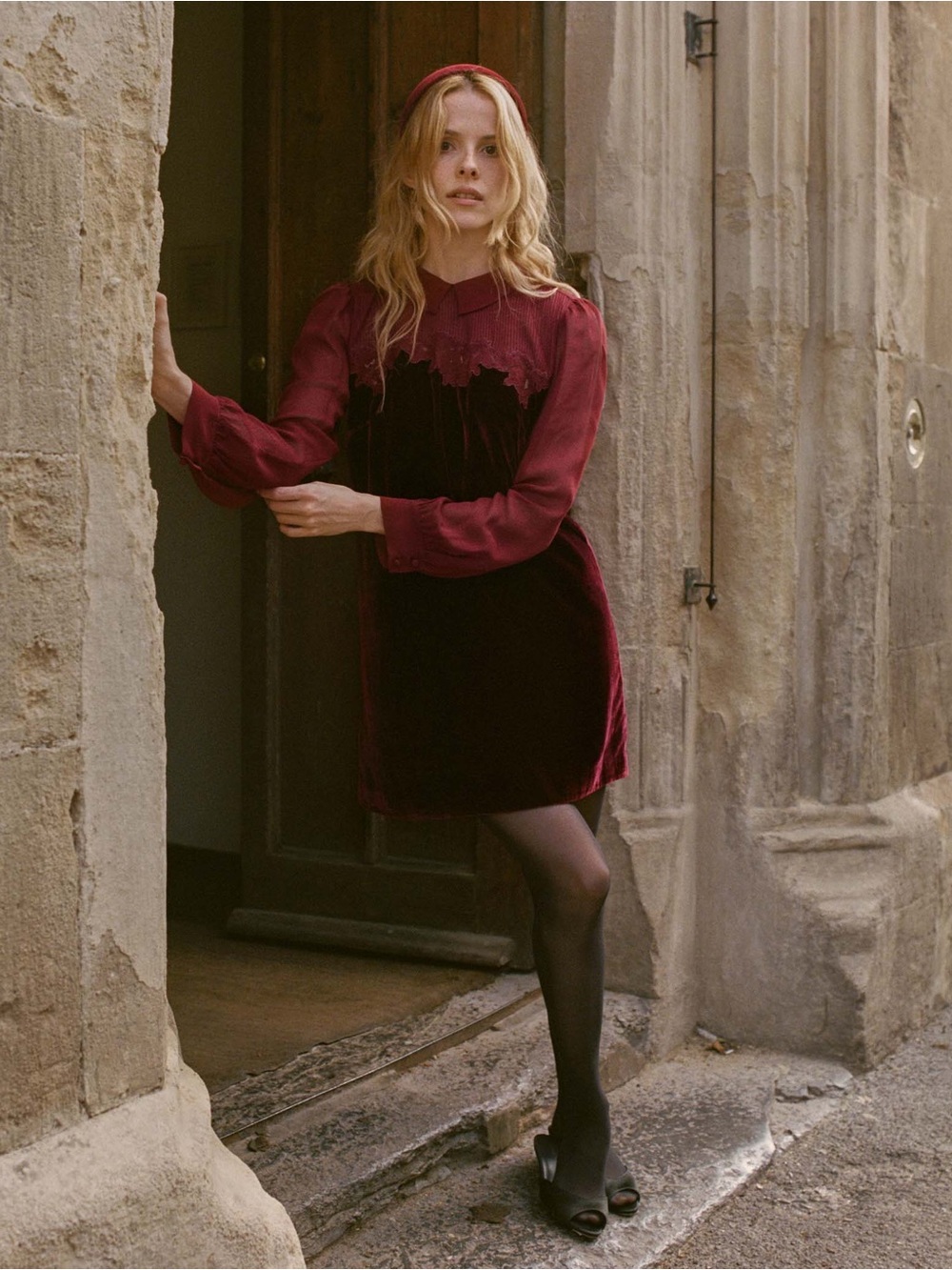 DOEN MADELYNNE DRESS IN VINO ROSSO - NWT